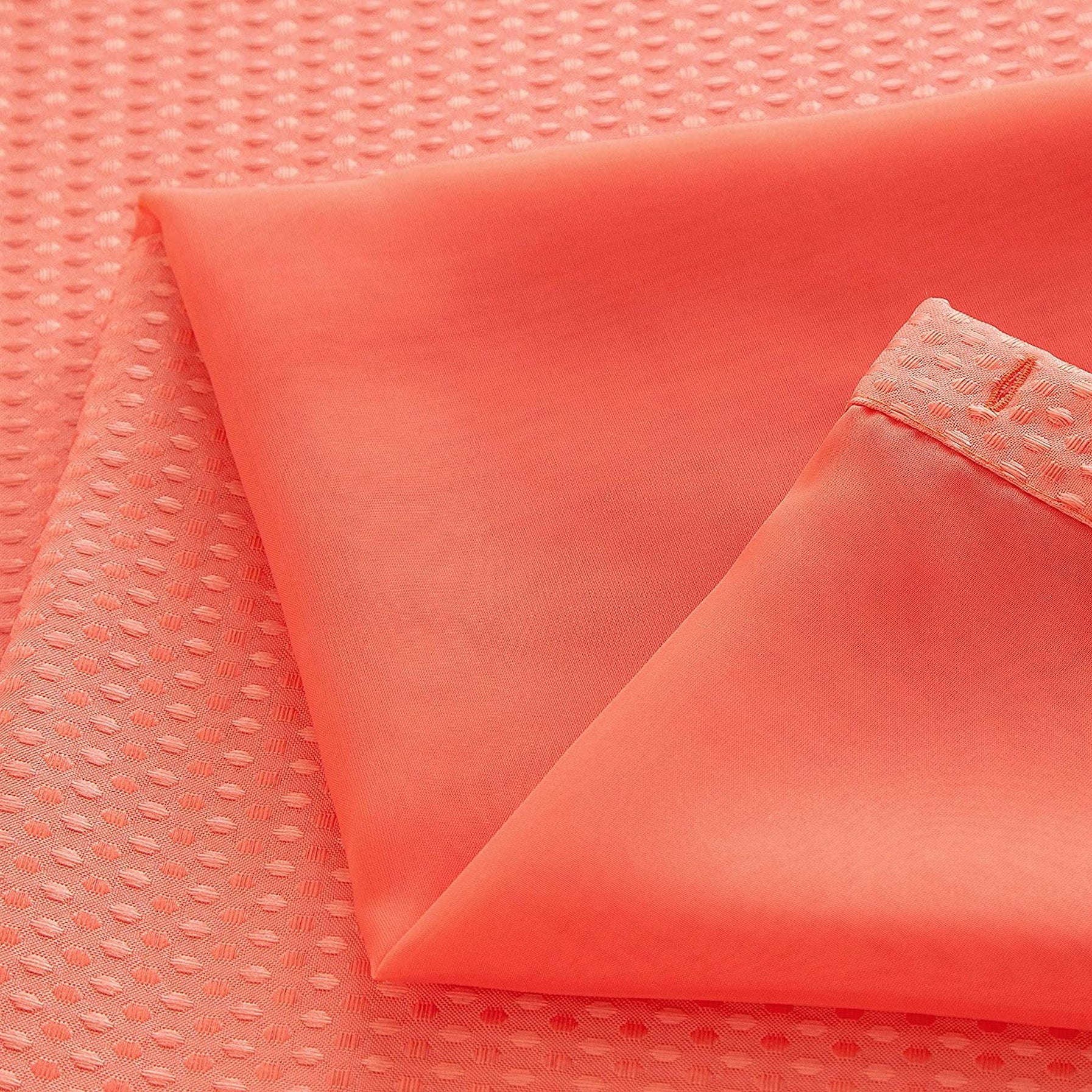 Dainty Home Complete Waterproof Shower Curtain with Detachable Liner in Coral