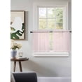thumbnail image 3 of Farmhouse Pink White Striped Tier Curtains 24 Inch Length, Sheer Curtains for Bedroom Living Room Window Modern Stripes Rod Pocket Voile Drapes Kitchen Curtains Small Half Window 27.5"x24" 2 Panels, 3 of 6