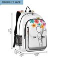 thumbnail image 2 of FORMRS Unisex School Backpack 17" Student Travel Bag with Laptop Compartment, Colorful Flower, 2 of 7