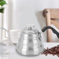 thumbnail image 3 of Olla antideslizante con mango de acero inoxidable para café, agua, té, boca estrecha, con termómetro (1L), 3 of 8