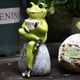 thumbnail image 5 of Estatua De Jardín Con Rana, Estatua De Rana Sentada Sobre Una Piedra, Decoración De Jardín, 5 of 8