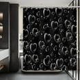 thumbnail image 5 of Black Hearts Romantic Valentines Day Shower Curtain Early 2000s 90s Home Bathroom Love Heart Shower Curtain Decor Set with 12 Hooks 72x72 inches, 5 of 6