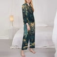 thumbnail image 3 of Sikiie Starry Sky Meditating Lion Women's Long-Sleeve Shirt and Full-Length Bottom Pajama Set (s-xxl)-Medium, 3 of 7