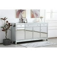 thumbnail image 2 of Maklaine Modern 72" Metal and MDF Mirrored Credenza in Antique Silver, 2 of 8