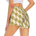 thumbnail image 3 of Goofa Cartoon Honey Pot Bee Sunflower Printed Women 2 in 1 Running Shorts,Quick Dry Athletic Workout Shorts,High Waisted Athletic Shorts with Liner Pockets-, 3 of 9