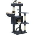 thumbnail image 6 of PAWZ Road 42" Cat Tree Condo With Large Perch Scratching Posts for Indoor Cats, Dark Gray, 6 of 10
