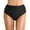 Black, variant on Women's Plus Size High Waisted Bikini Bottoms, Tummy Control Ruched Bathing Suit Swim Briefs with Full Coverage for Beach and Sports
