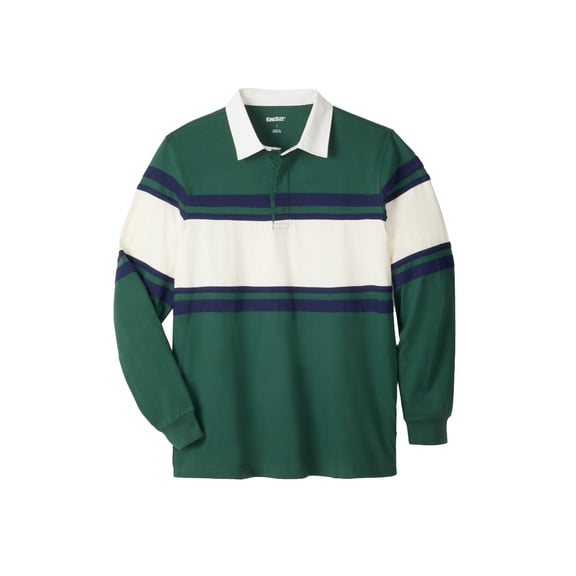 KingSize Men's Big & Tall Long-Sleeve Rugby Polo