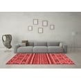 thumbnail image 3 of Ahgly Company Indoor Round Abstract Red Modern Area Rugs, 5' Round, 3 of 4