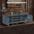 thumbnail image 4 of Mid Century Modern TV Stand for TVs up to 65 Inch, Entertainment Center with 2 Door & Open Shelf for Living Room, Bedroom,Turquoise, 4 of 8