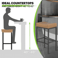 thumbnail image 3 of Magshion 31.5" Upholstered Counter Bar Stool Set of 2, Backless PU Leather Saddle Seat Barstools for Kitchen Island, Metal Frame, Camel, 3 of 8