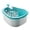 Sky Blue, variant on Manual Fruit and Vegetable Washer, Hand-Crank Spinner with Brush and Double-Layer Drain Basket, Sky Blue