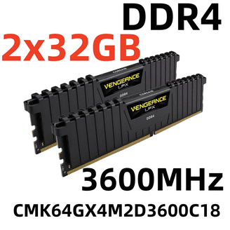 CORSAIR Vengeance RGB 64GB (2 x 32GB) DDR5 6000 PC RAM, 288-Pin