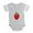 Heather Gray, variant on CafePress - Happy Strawberry.Pn... - Cute Infant Baby Football Bodysuit