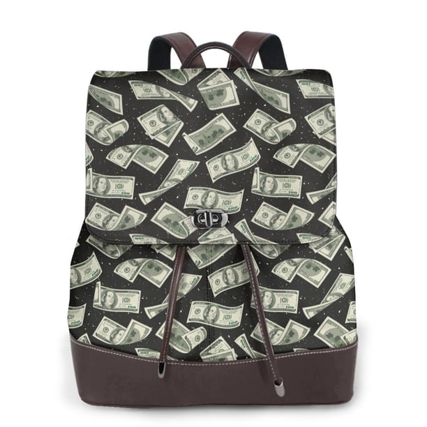 Fotbe Dollar Mochila Bolso con Estampado para Mujer, Mochila Antirrobo de Nylon Impermeable, Bolsa Ligera de Hombro