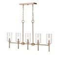 thumbnail image 5 of Millennium Lighting  Chastine 5 Light Chandelier with Clear Rippled Glass Shades Modern Gold Matte Gold, 5 of 5