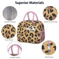 thumbnail image 4 of Insulated Lunch Bag for Women, Floral Print Oxford Fabric Lunch Box, Leakproof Thermal Cooler Tote for Work, School & Picnic, Leopard Animal Print, 4 of 5