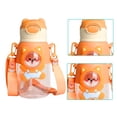 thumbnail image 2 of Taza de agua con pajita para niños de 660 ml, botella deportiva bonita a prueba de fugas (naranja), 2 of 8