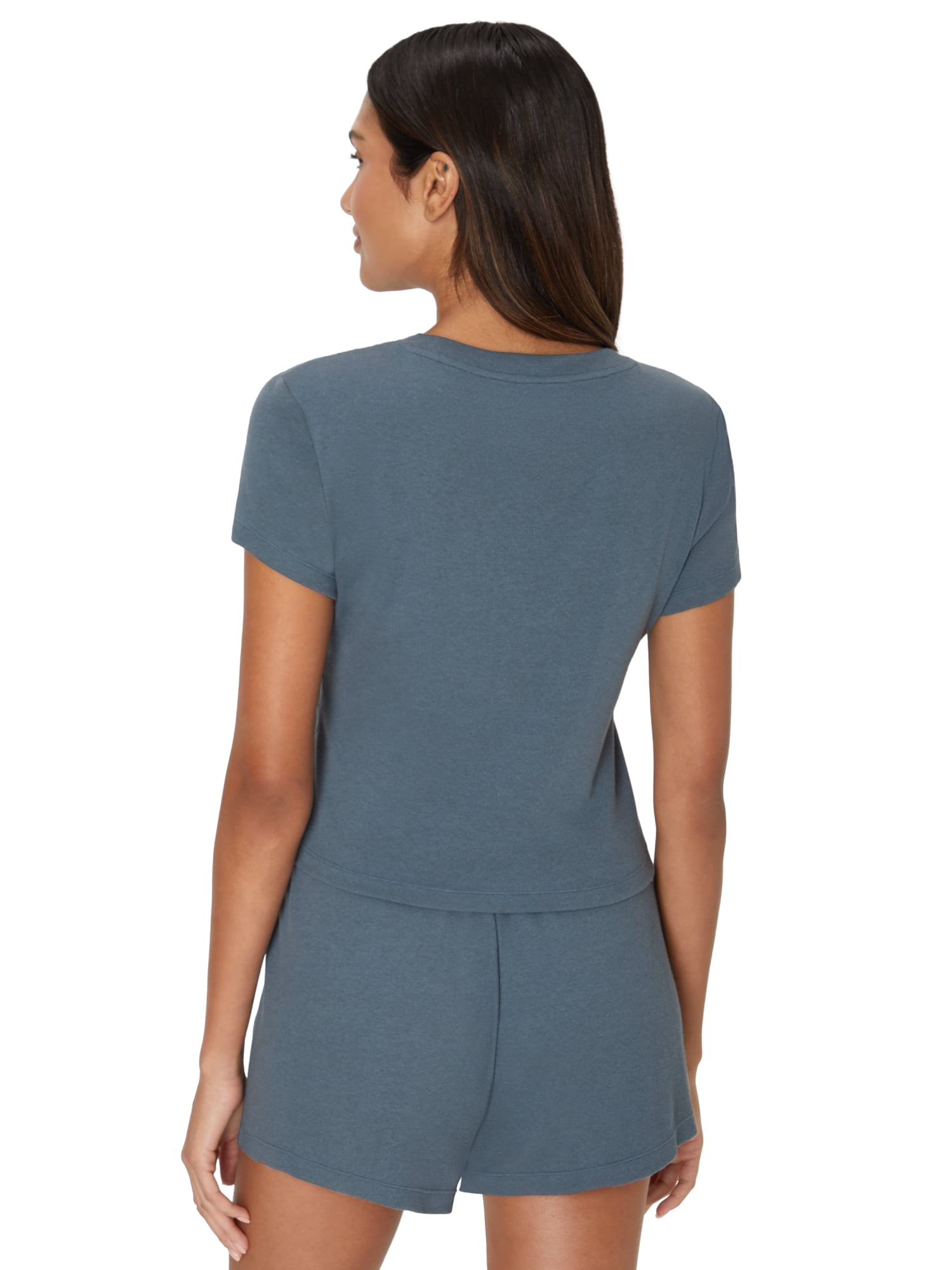 Hanes Originals Women's SuperSoft Comfywear Sleep Rib Crop Tee, Sizes S to 2X