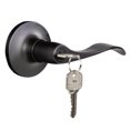 thumbnail image 5 of Matte Black Entry Door Lever, Residential Front and Back Door Use, 5 of 10
