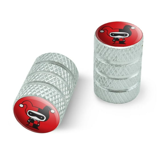 Harley Quinn Cute Chibi Character Motorcycle Bicycle Bike Tire Rim Wheel Aluminum Valve Stem Caps