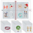 thumbnail image 2 of Jewelry Organizer Transparent Jewelry Storage Book Bag Travel Clear Jewelry Holder Bag with 96 Grids and 96 Thicken PVC Jewelry Storage Display Bag for Earring Bracelets Necklace Rings, 2 of 10