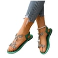thumbnail image 4 of Fashion Plus Size Orthopedic Sandals for Womens Casual Large-Size Metal Buckle Flat Hollow-Out Outer Wear Bowknot Lightweight Flat Sandals, 4 of 5
