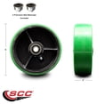 thumbnail image 2 of SCC-5" Green Poly on Cast Iron Wheel Only w/Ball Bearing-1/2" Bore-1000 lbs Cpty, 2 of 2