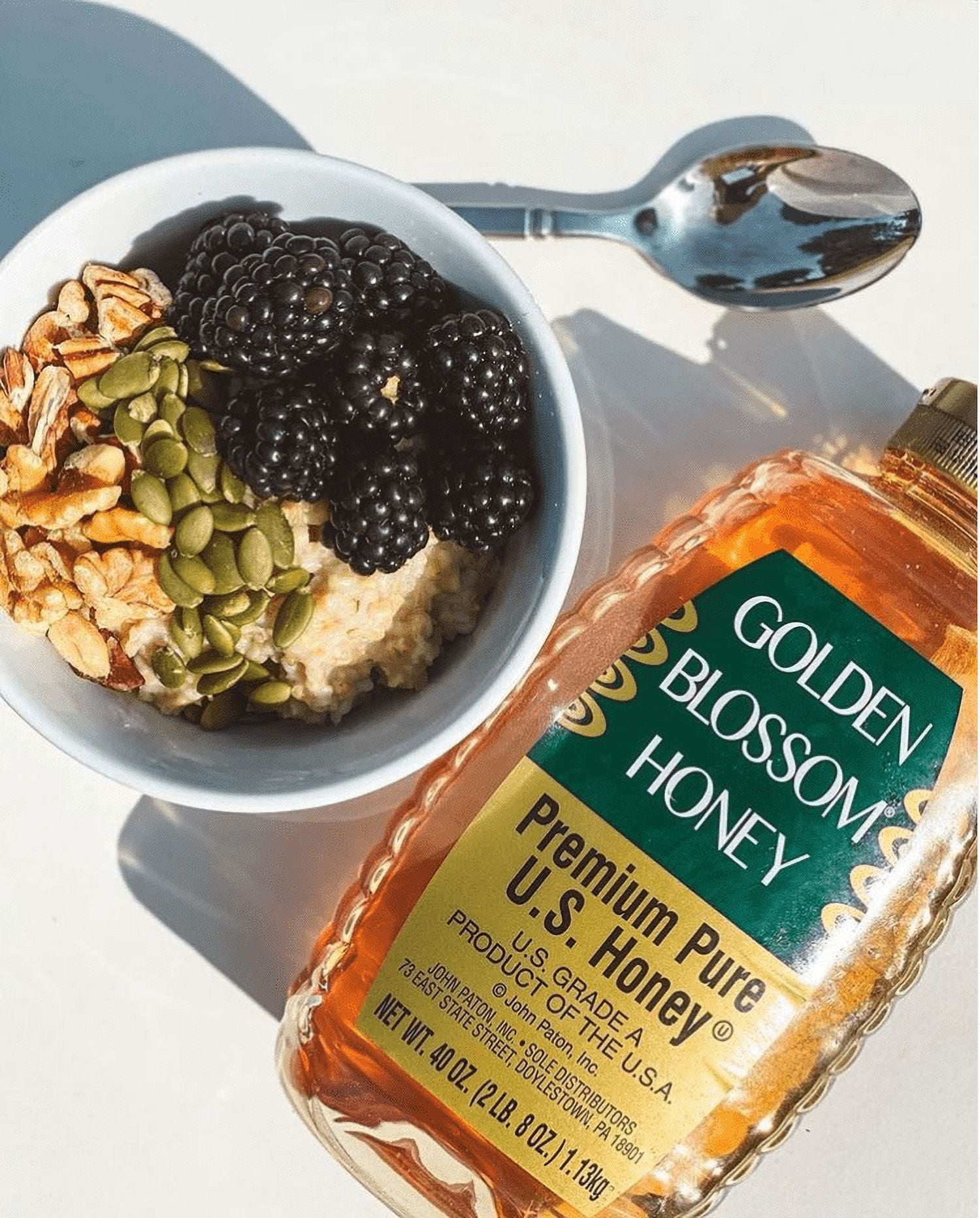 (3 pack) Golden Blossom Pure US Honey Blend, , Grade A, Premium,40 oz Plastic Bottle