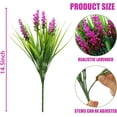 thumbnail image 7 of Zukuco 8 Bundles Artificial Plants Outdoor Faux Lavender Flowers Fake Monkey Grass UV Resistant Plastic Greenery Plants for Garden Home Porch Window Patio Hanging Planter Indoor Decor (Magenta), 7 of 7