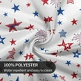thumbnail image 7 of 4th of July Tablecloth Round Independence Day Memorial Day Patriotic American Flag Star and Firework Table Cloth Circular Waterproof Polyester Table Cover for Dining Kitchen Picnic 60 Inch, 7 of 7