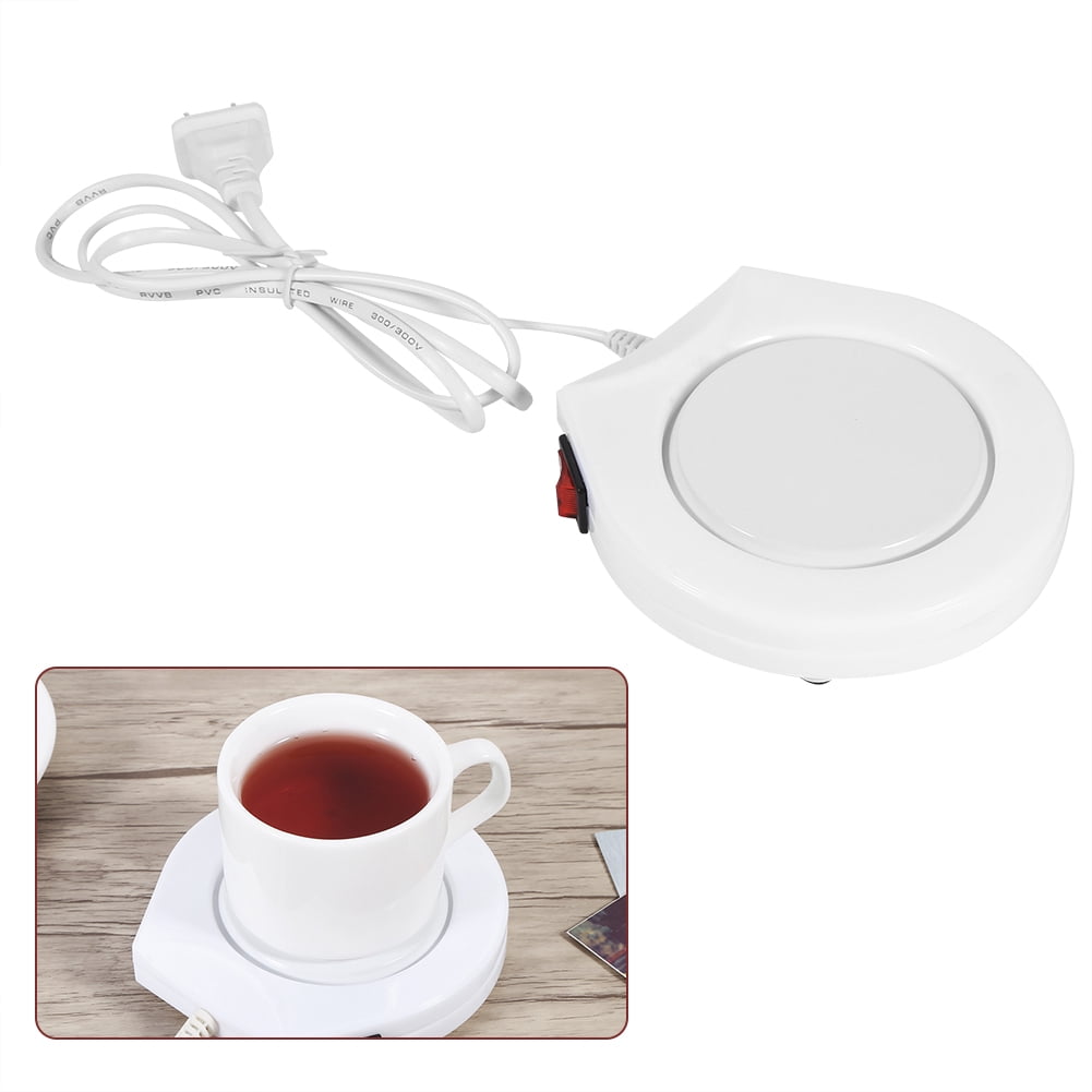 110V  Heater Pad,White Electric Powered Cup Warmer Heater Pad Coffee Tea Milk Mug US Plug