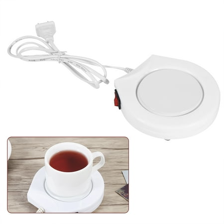 110V Heater Pad,White Electric Powered Cup Warmer Heater Pad Coffee Tea Milk Mug US Plug