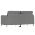 thumbnail image 3 of vidaXL 2-Seater Sofa Dark Grey 140 cm Fabric, 3 of 5