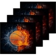 thumbnail image 2 of GZHJMY Basketball Ball Cotton Washcloths Set of 2, 12"x12" Super Soft Absorbent Wash Cloths Bathroom Face Cloths Fingertip Towel for Gym Hotel and Spa, 2 of 7