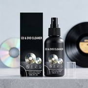 60ml CD DVD Cleaning Spray, Non Scratch Optical Disc Cleaner for CD DVD Game Discs & Vinyl Records, Static Proof Fine Mist Disc Maintenance Spray for Fingerprint Dust Removal