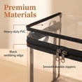 thumbnail image 5 of Large Clear Plastic Storage Moving Bags Thick Comforter & Clothes Tote Container Bin, Stackable Foldable Boxes 20 L Hinged Lid Zipper Organizer for Book Toys Camping Travel Attic Black, 5 of 9