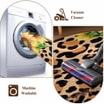 thumbnail image 6 of Leopard Sunflower Front Door Rugs 2x3 ft Abstract Summer Yellow Flower Small Rug for Entryway Non Slip Washable Bathroom Door Mat Absorbent Floor Mat for Indoor Entrance, 6 of 9
