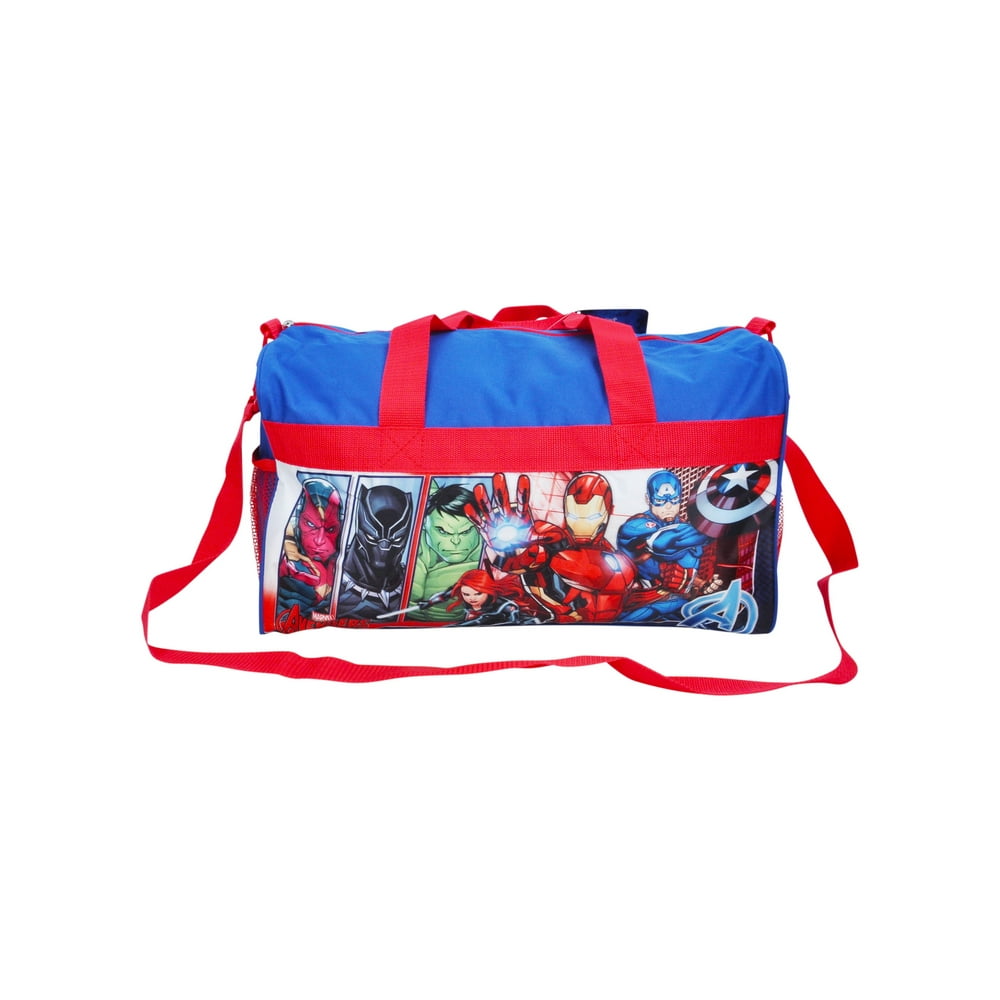 Marvel Boys Avengers Duffel Bag 18" Blue Red