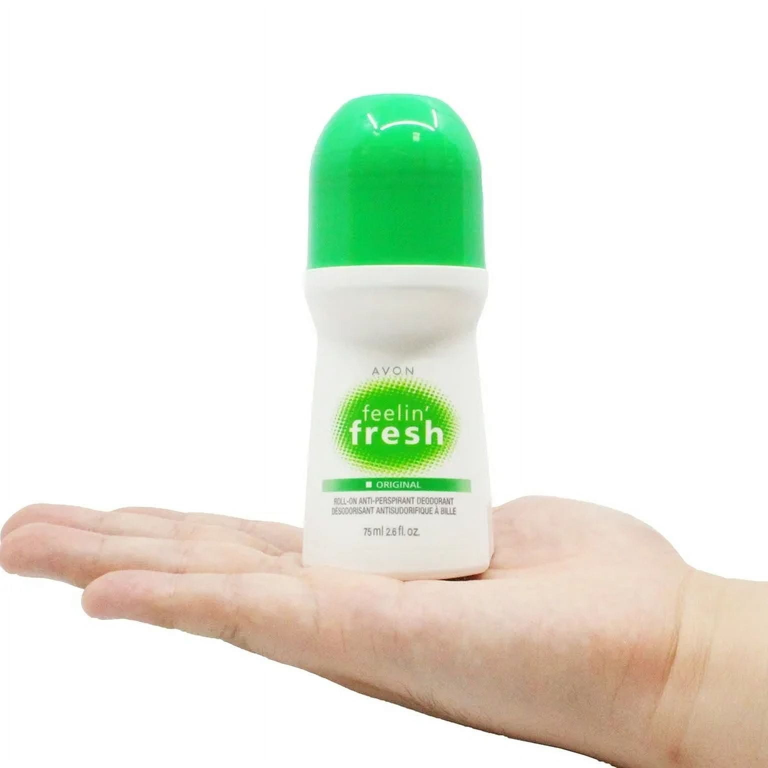 Avon Feeling Fresh Roll-On Anti-Perspirant Deodorant, 2.6 oz, Pack of 12 - Long-Lasting Protection