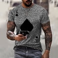thumbnail image 1 of Camiseta de verano 2021 para hombre, camiseta de cuello redondo de estilo callejero para hombre, camiseta de manga corta con estampado de póker a la moda, camiseta con estampado de rayas de cebra Tan Jianjun unisex, 1 of 2