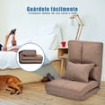 thumbnail image 5 of Giantex Triple Fold Down Sofa Bed, Adjustable Floor Couch Sofa with One Pillow, 6 Reclining Position, Convertible Upholstered Guest Sleeper, Modern Folding Lounge Chaise for Living Room and Bedroom, 5 of 7