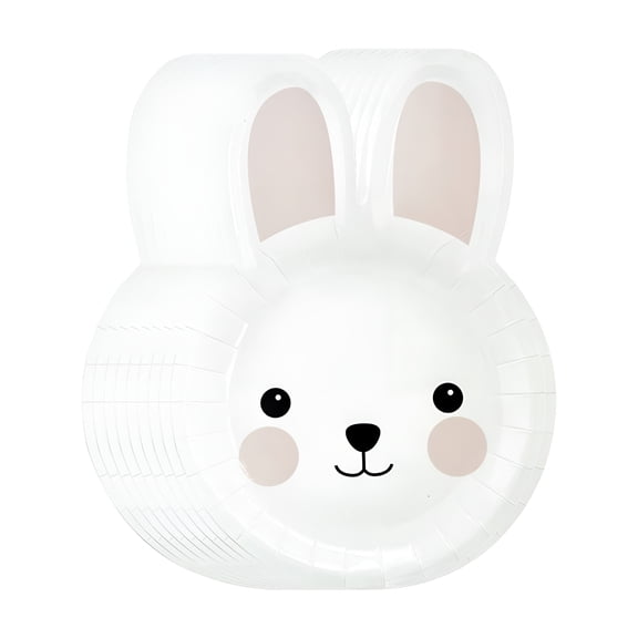 ACDANC Easter Plates and Napkins Set Party Supplies Tableware Kit Candy Bag Shaped Disposable Tableware Present Box