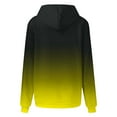 thumbnail image 3 of Ecqkame Womens Hoodies Casual Hooded Gradient Color Sweatshirt Long Sleeve Drawstring Tops with Pocket B-Yellow M, 3 of 4