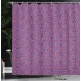 thumbnail image 3 of Ambesonne Abstract Shower Curtain, Geometric Concentric Motif, 69"Wx75"L, Dark Coral Royal Blue, 3 of 4