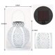 thumbnail image 5 of Linterna solar decoración de jardín al aire libre impermeable luz solar patio decorativo metal cubierta lámpara cubierta patio fiesta decoraciones blanco JM, 5 of 5