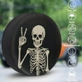 thumbnail image 3 of Spare Tire Cover Funny Skull Wheel Covers Protectors Waterproof Dust-Proof Universal Fit Trailer, RV, SUV and Many Vehicle, 3 of 8