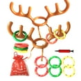 thumbnail image 1 of Juego de 16 juegos inflables de Navidad con cuernos de reno, juego de lanzamiento de anillos, 2 somb Abanopi Lanzamiento de anillo inflable, 1 of 7