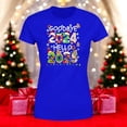 thumbnail image 3 of Playera Blusa Con Estampado De Goodbye 2024 Hello 2025 Fin De Año Año Nuevo Color Azul Talla Grande Marca Emil SaEs, 3 of 4
