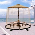 thumbnail image 7 of Topchances 7-10 ft Patio Umbrella Mosquito Net, Polyester Mesh Net Screen, Adjustable Universal Canopy Net with Sandbags and Zipper Door for Outdoor Umbrellas and Patio Tables (Brown), 7 of 7